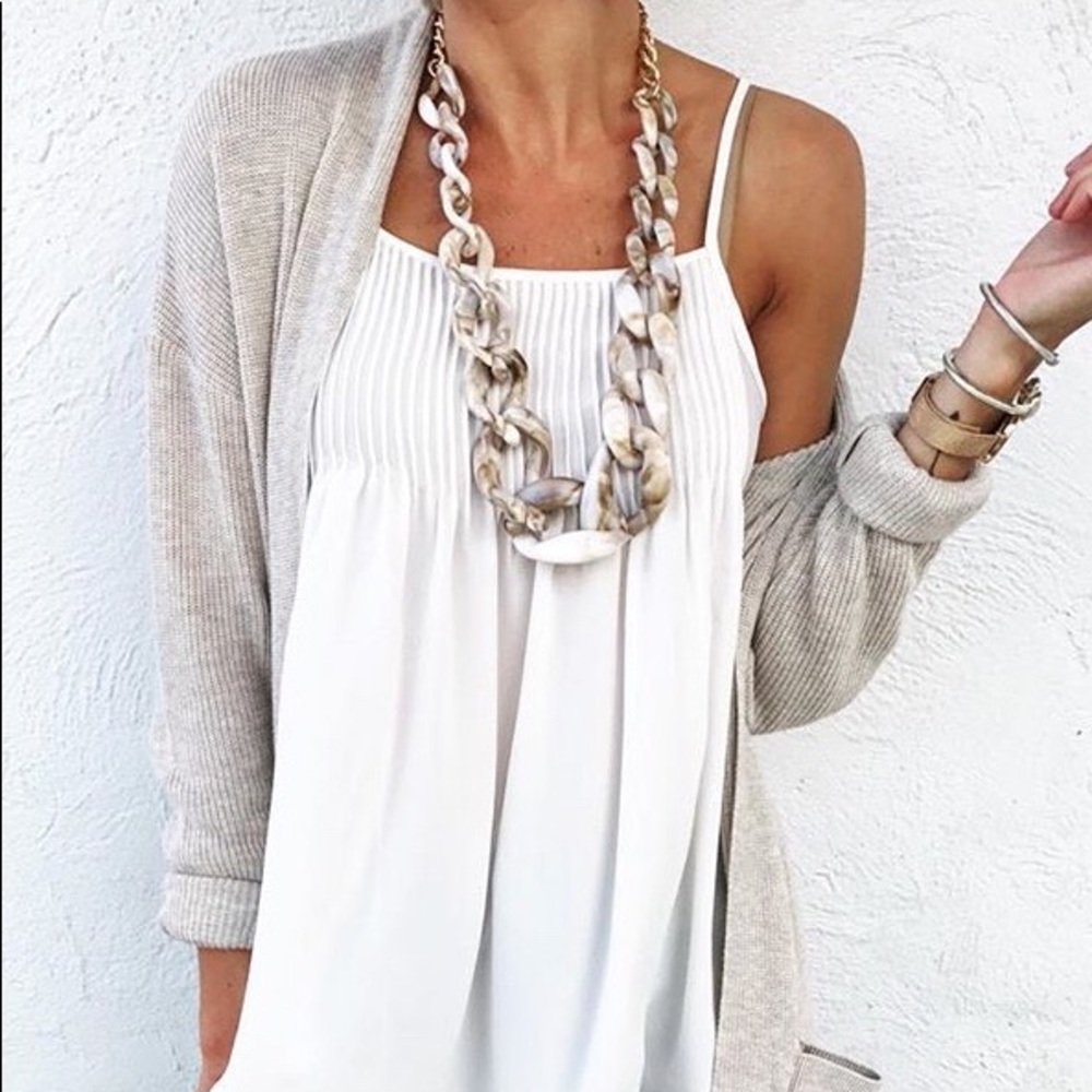 BaubleBar Bone Link Necklace, NWT